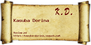 Kasuba Dorina névjegykártya