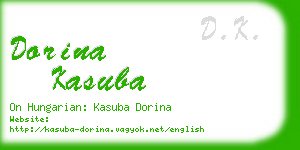 dorina kasuba business card